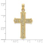 14K Arrow Tip Cross with Cross Accents Charm - Image 3