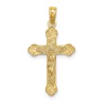 14K Inri Crucifix with Scroll Tips Charm