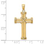 14k Polished -X- Center Cross Pendant - Image 2