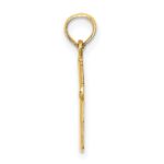 14K Polished Beveled Cross with Round Tips Charm - Image 2