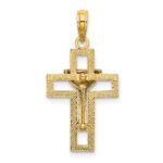 14K Polished Cross with Communion Cup Charm - Image 4
