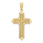 14K Lace Border Cross Charm
