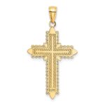 14K Lace Border Cross Charm - Image 4