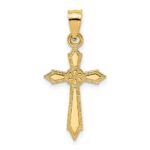 14K with Textured Edges Cross Charm