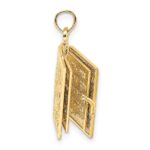 14K 3-D THE JABEZ PRAYER Book 1st Chronicles 4:10 Moveable Pages Pendant - Image 5