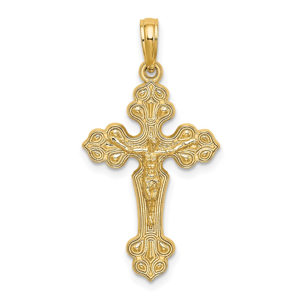 K8577.jpg 14K Crucifix with Fancy Tips Charm - Image 1