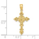 14K Crucifix with Fancy Edges Charm - Image 3