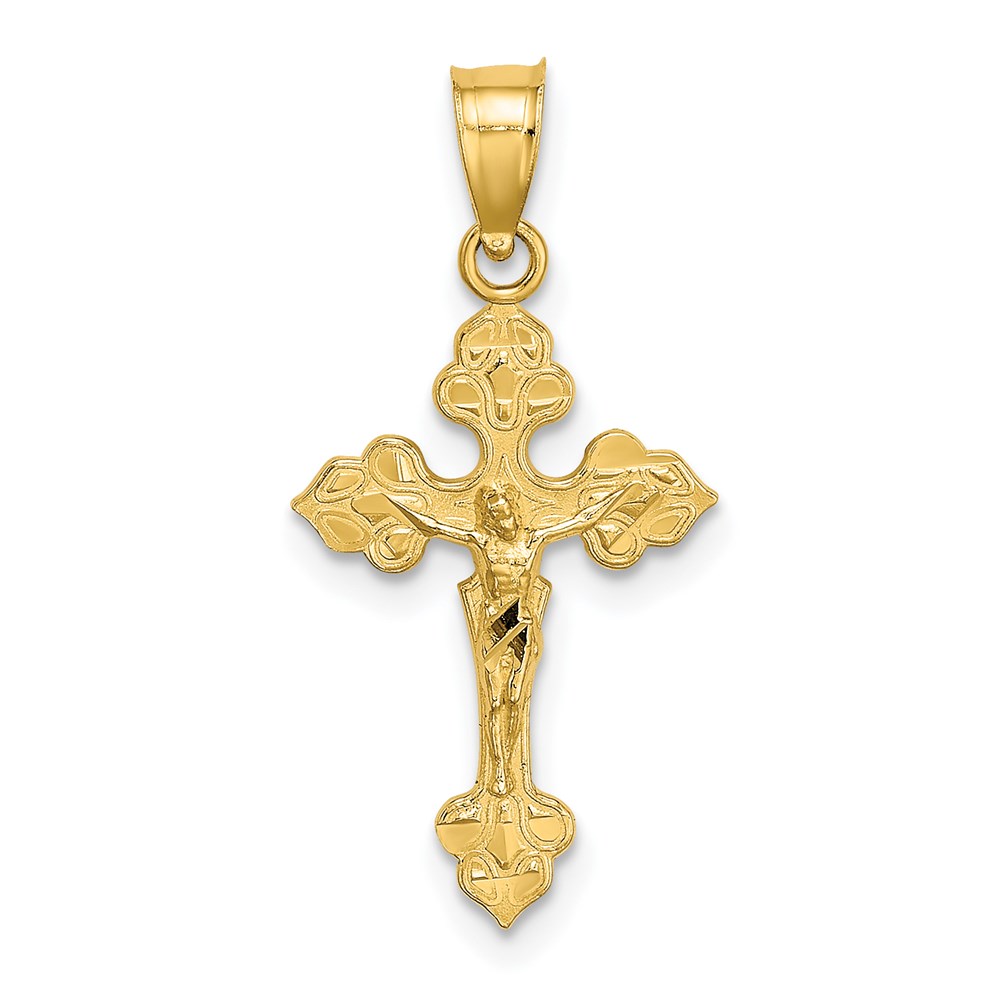K8586.jpg 14K Crucifix with Fancy Tips Charm - Image 1