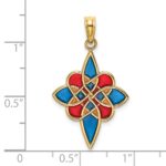 14K Multi-color Enameled Celtic Knot Charm - Image 3