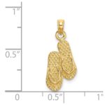 14K 3-D KEY WEST Double Flip Flop Charm - Image 4