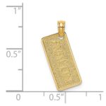 14K Textured AVALON License Plate Charm - Image 3