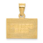 14k Solid Enameled Puerto Rico Flag Pendant - Image 4