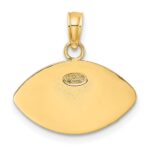 14K 2-D Engraveable Football Charm - Image 3