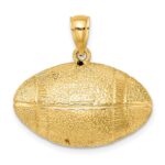 14K 3-D Football Horizontal Pendant - Image 4