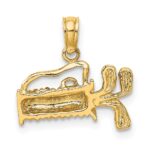 14K 2-D Textured Golf Bag Charm - Image 4