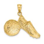 14K 2-D Polished Soccer Ball and Shoe Charm - Image 4