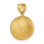 14K 3-D Textured Basketball Charm - Image 5