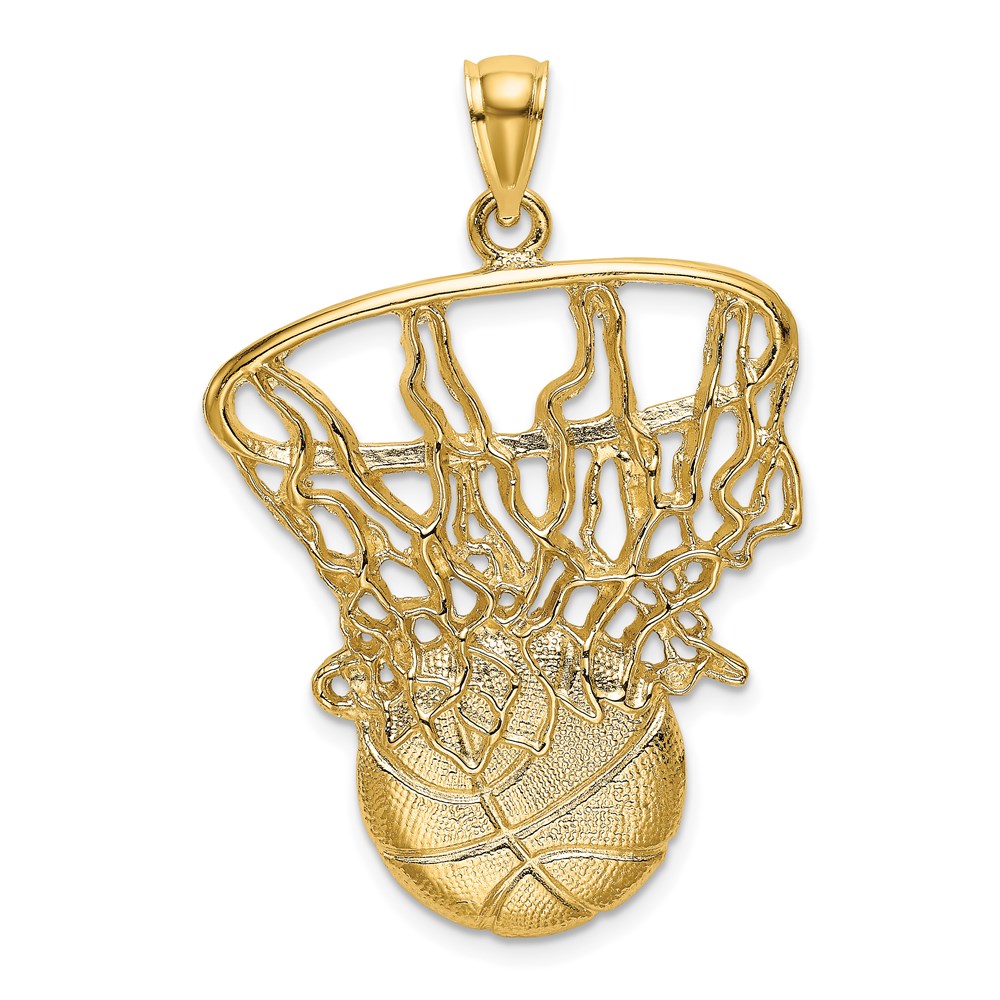 K8754.jpg 14K Swoosh Basketball and Net Pendant - Image 1