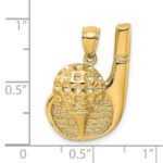 14K 2-D Golf Club and Ball On Tee Charm - Image 3