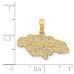 14K Textured JAMAICA Map Charm - Image 3