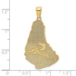 14K Textured BARBADOS Map Charm - Image 3