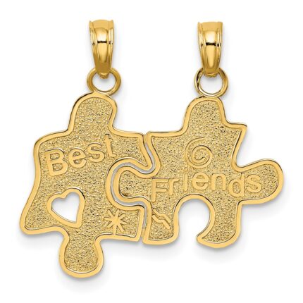 14K BEST FRIENDS 2-Piece Break-apart Puzzle Pieces Charm