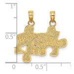 14K BEST FRIENDS 2-Piece Break-apart Puzzle Pieces Charm - Image 3