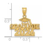 14K Polished GRADUATE 2026 Under Cap Charm - Image 4
