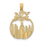 14K New York Skyline in Apple Charm