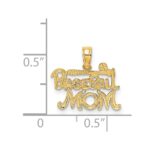 14K BASEBALL MOM Charm - Image 3
