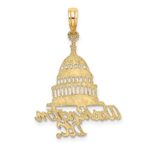 14K WASHINGTON D.C. Capital Building Charm - Image 4