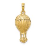 14K Polished Hot Air Ballon Charm
