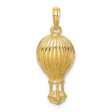 14K Polished Hot Air Ballon Charm