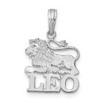 14k White Gold LEO Zodiac Charm