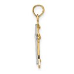 14k Two-tone Center Cross Charm - Image 2