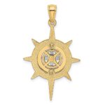 14K Two-Tone Star with Nautical Compass Charm - Image 4