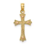 14K Two-Tone Cross Charm - Image 4