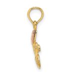 14k Two-Tone Baby Carriage with Visor Charm - Image 2