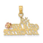 14k Two-Tone #1 GRANDDAUGHTER with Flowers Charm - Image 4