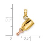 14k Two-Tone Baby Bottle Charm - Image 3