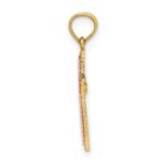 14k Two-tone Polished Cross Charm - Image 2