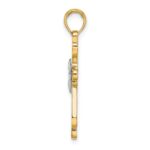 14K and White Rhodium Polished Fancy Cross Charm - Image 2