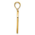 14k and White Rhodium Filigree Beaded Heart Charm - Image 2