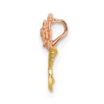 14k Two-tone Textured Rose Chain Slide Pendant - Image 2