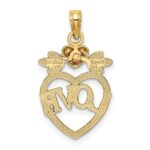 14k Two-Tone with White Rhodium LOVE Inside Heart Pendant - Image 4