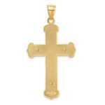 14K Two-tone Textured Crucifix Charm - Image 4