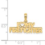 14k I HEART MY FIREFIGHTER Charm - Image 3