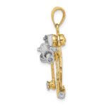 14k Two-tone 3-D Moveable Sextant Charm - Image 2