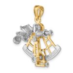 14k Two-tone 3-D Moveable Sextant Charm - Image 5