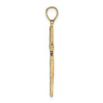 14K and White Rhodium Cross Charm - Image 2